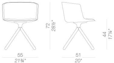 Lapalma Вращающееся кресло с тканевой обивкой Cut S147-148 - Вид №7