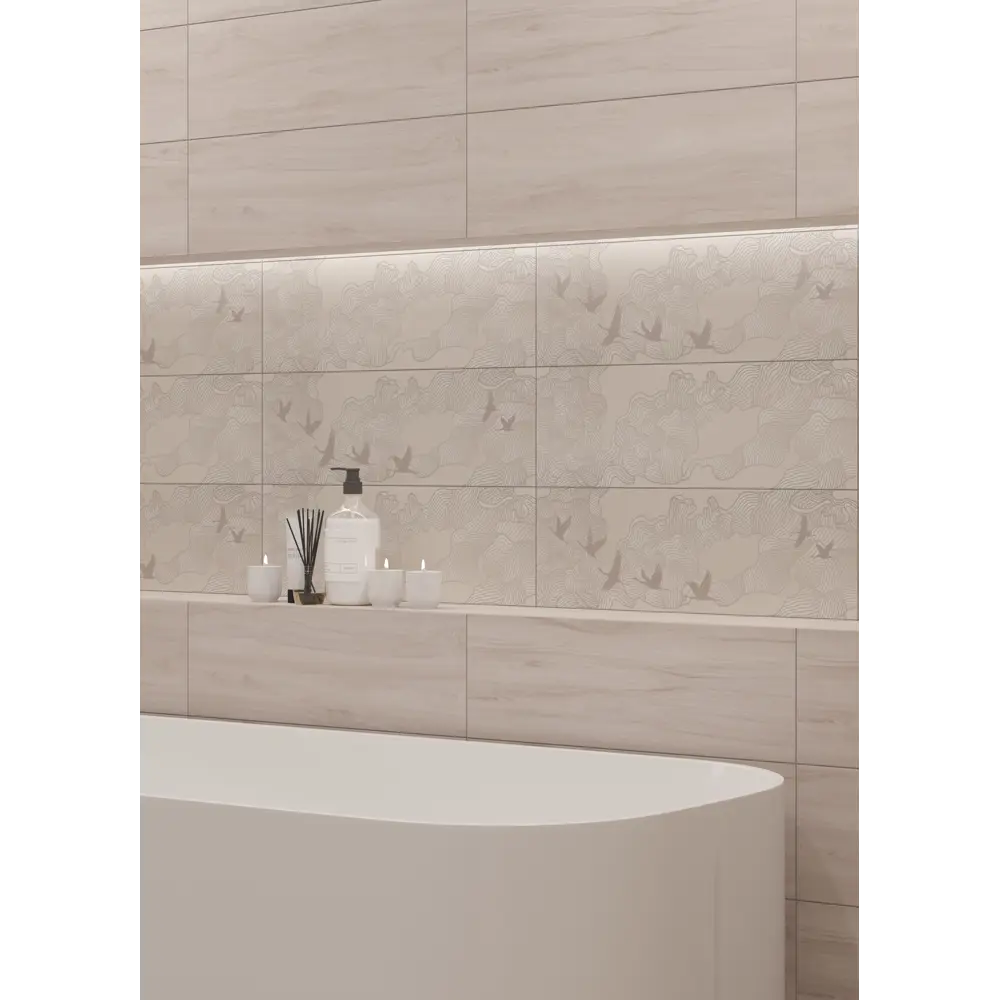 Настенная плитка LB Ceramics Юген 20x60 см 0.84 м² цвет бежевый 85535841 STLM-2140906 - Вид №5