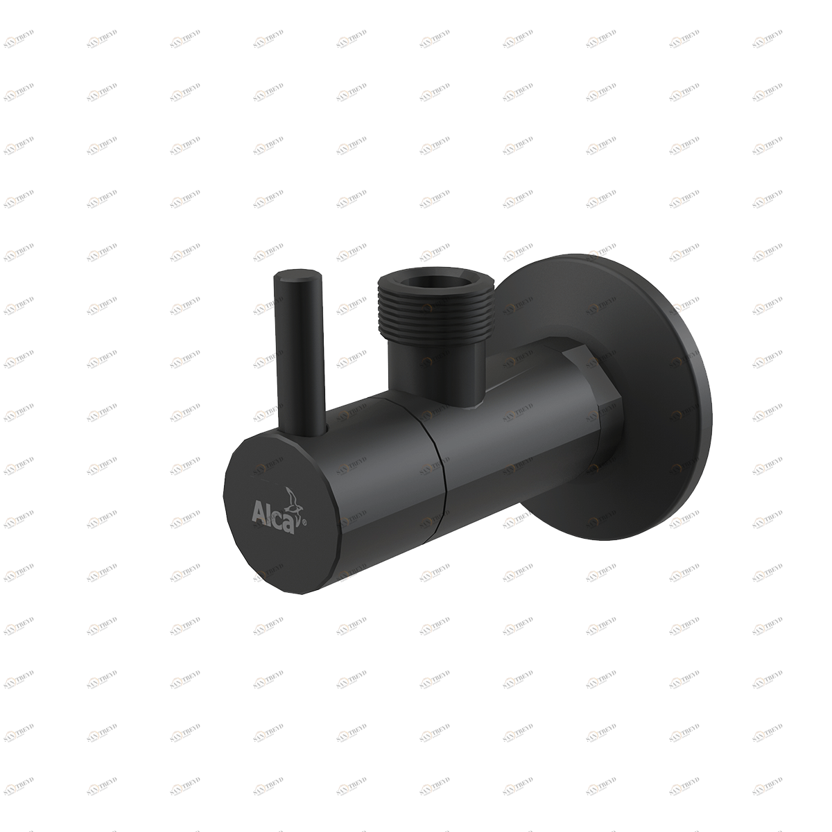 Угловой вентиль с фильтром 1/2"×1/2", черный-мат ALCAPLAST ARV003BLACK