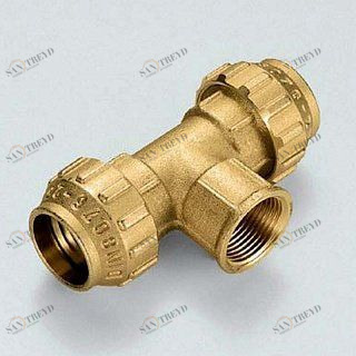 Тройник ВР 25х3/4"х25 для ПНД труб TIEMME 3400030