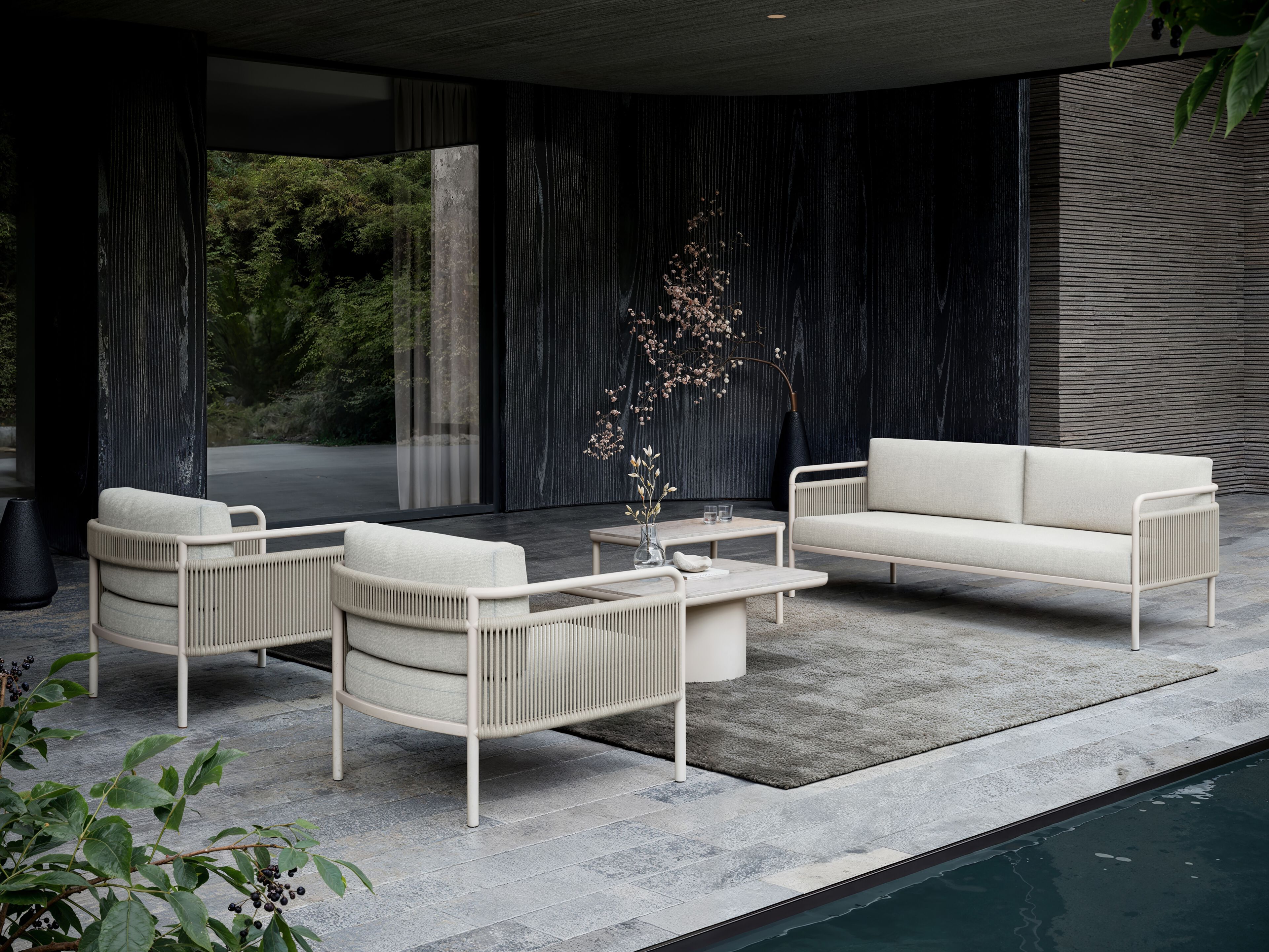 Тканевое садовое кресло с подлокотниками SNOC ссылка ARCH-00013453 - Вид №3