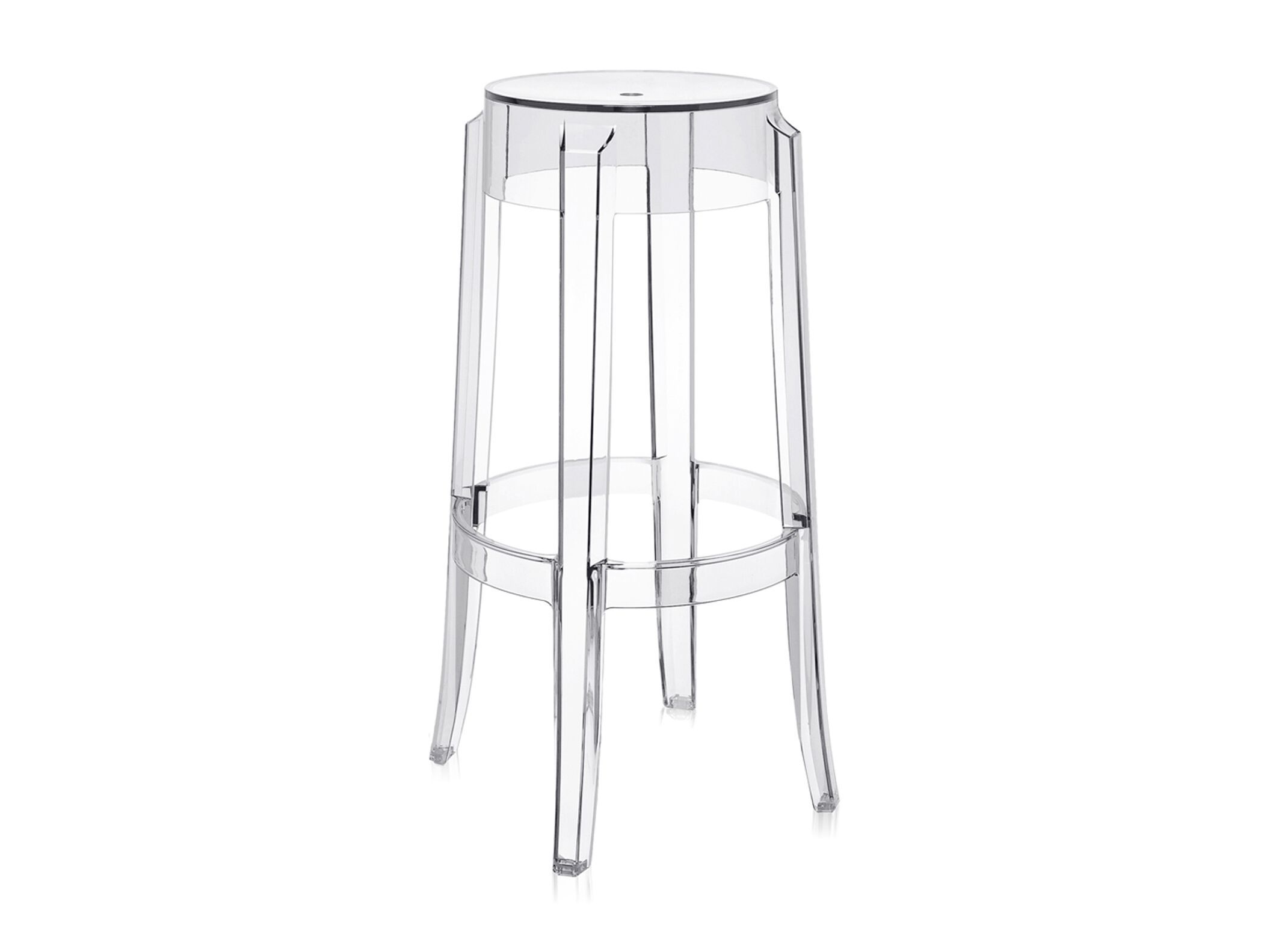 Высокий штабелируемый стул из поликарбоната с подставкой для ног Kartell CHARLES GHOST ARCH-00063123 - Вид №32