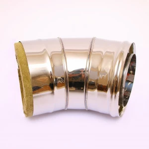 Сэндвич-колено 135" Ferrum Ф150х210 нержавеющая сталь (430/0,5мм)