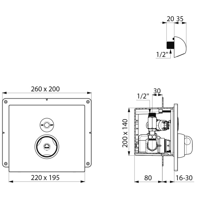 792BOX-792459 Душевой комплект SECURITHERM DELABIE  - Вид №1
