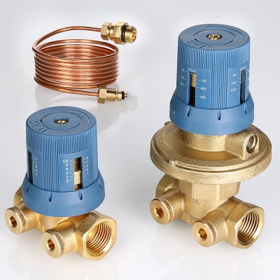 VT.040.G.30004 Автоматический регулятор перепада давлений в комплекте с запорно-регулировочным клапаном Valtec 1/2", 50–300 мбар  - Вид №1