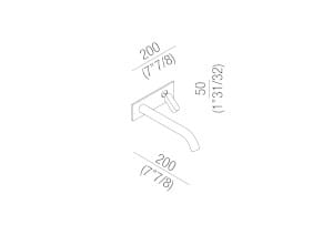 Смеситель для раковины из нержавеющей стали с пластиной Agape SQUARE ARCH-00138199 - Вид №7