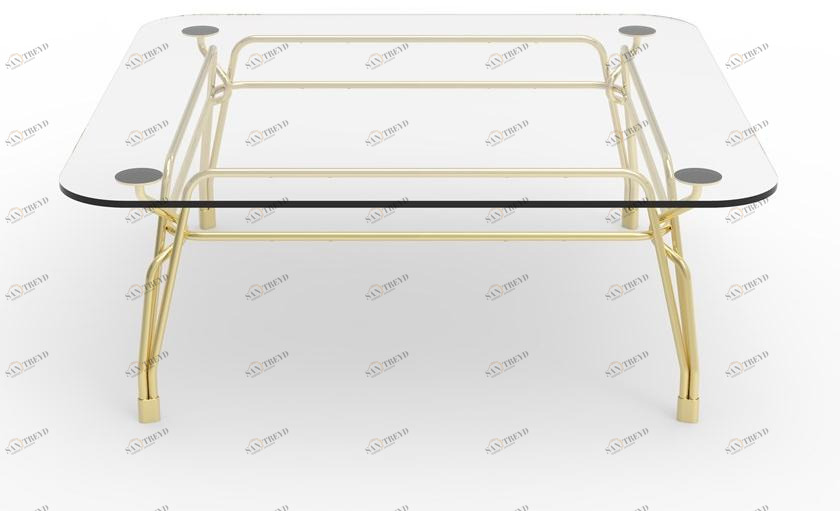 GHIDINI1961 Квадратный хрустальный журнальный столик Botany sun-id-1470903