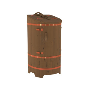 1680 Фитобочка со скосом "Стандарт" цвет орех, покрытие тиковым маслом, фурнитура 007 Alyarus