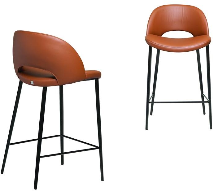 Tonin Casa Кожаный табурет на металлической основе Beetle sun-id-1490926 - Вид №2