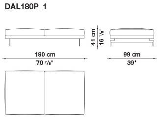 B&B Italia 3-х местный тканевый диван с шезлонгом Dock sun-id-1355318 - Вид №152