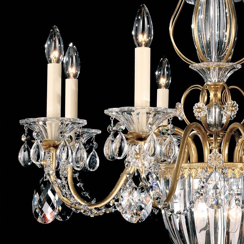 Люстра хрустальная 74х67 см золотая Bagatelle 1248-22 SCHONBEK ДИЗАЙНЕРСКИЕ 00-3883015 Золото;прозрачный  - Вид №2