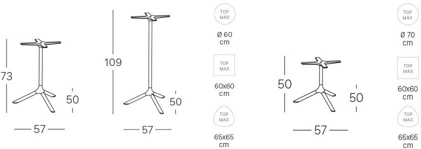 SCAB DESIGN Стальной стол на 3-звездочном основании Tripé sun-id-1370726 - Вид №6