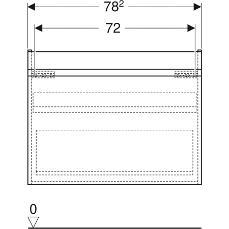 501.904.00.1 Шкафчик для раковины Geberit Renova Plan, с одним выдвижным ящиком и одним внутренним выдвижным ящиком Geberit  - Вид №50