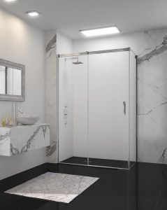 Дверь душевая для установки с боковой панелью GSC1075H L или R Merlyn Arysto Хромированный