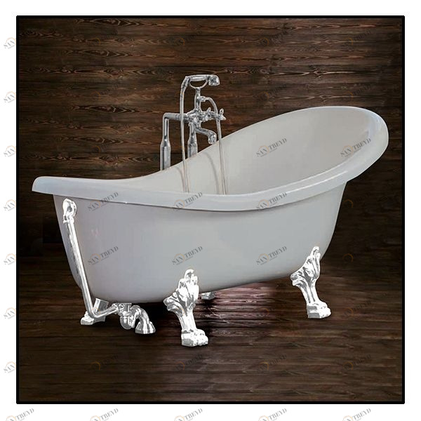 Ванна Akcjum Rectime 175 WR-01-01-KB овальная белая на ножках WR0101KB