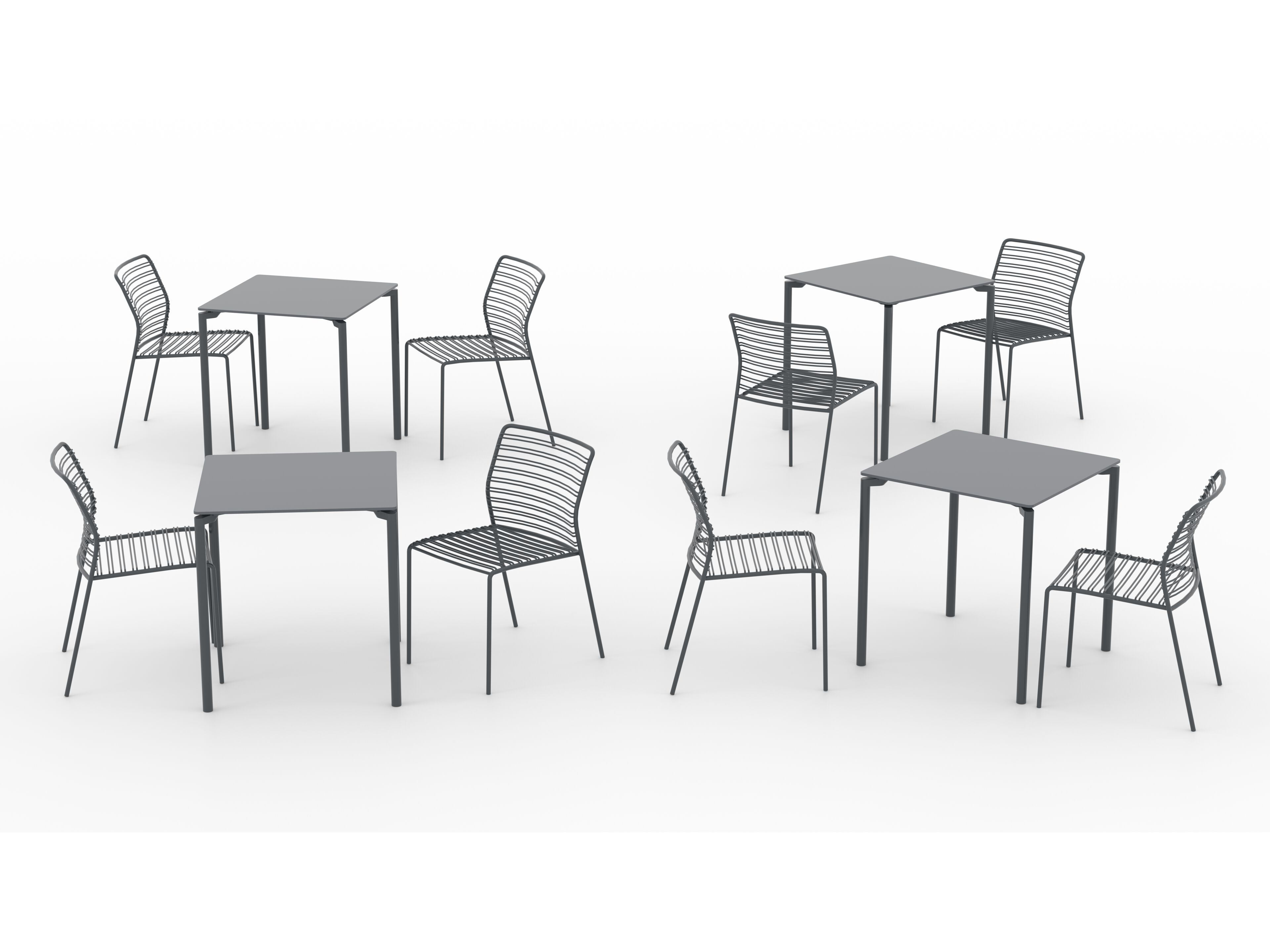 Штабелируемый стальной стул с порошковым покрытием Urbantime LIBRA WIRE ARCH-00136016 - Вид №2