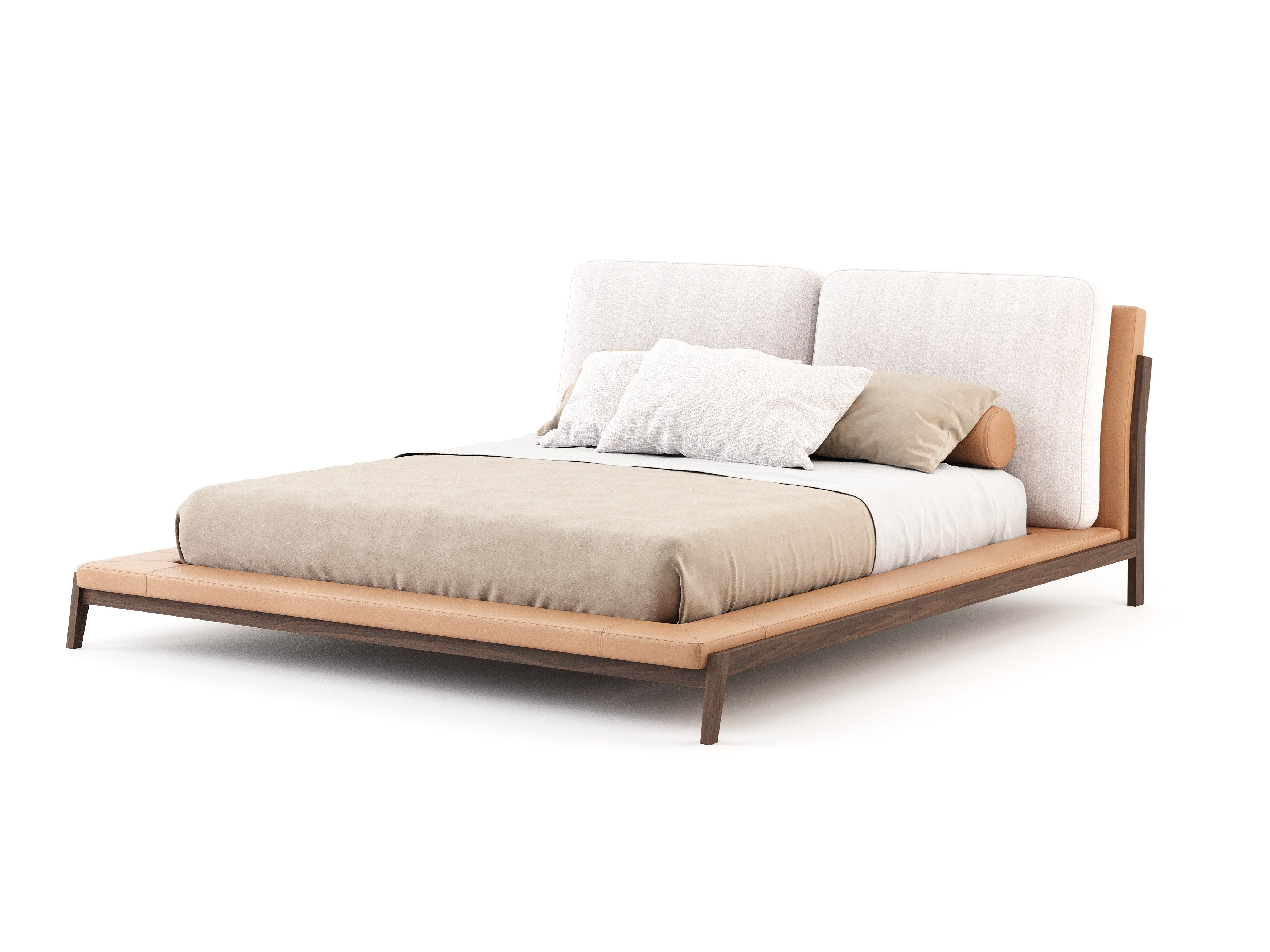 Двуспальная кровать из верблюда с мягким изголовьем Stylish Club Milos ARCH-00047409 - Вид №20