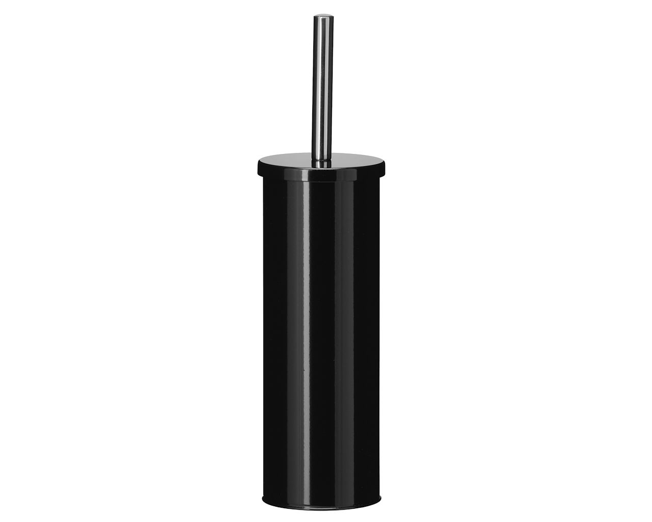 GIC301 Ерш для унитаза со стоячей трубкой с крышкой, металл, черный (глянец) Merida 