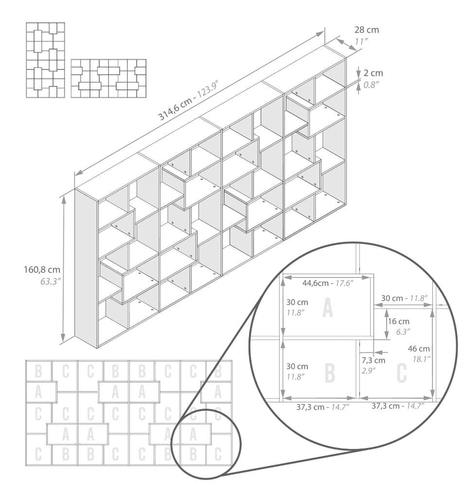 Отдельно стоящий книжный шкаф в облагороженном виде Mobili Fiver IACOPO ARCH-00124117 - Вид №20