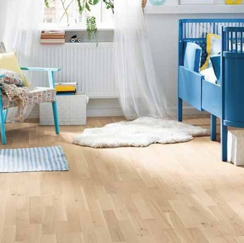 Паркетная доска Haro 4000 Series Top connect выбеленный Дуб Натур с брашью (Текстурированная) 2200х180 мм 531987 - Вид №1