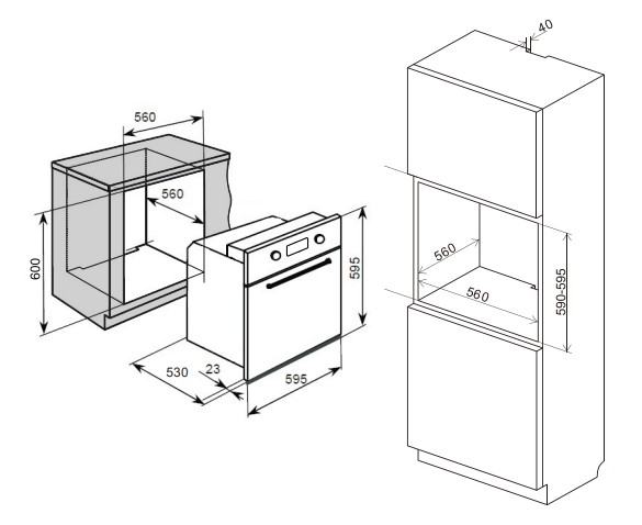 9102970 Электрический духовой шкаф LEX EDM 071 BBL черный STDN-0103246 - Вид №6