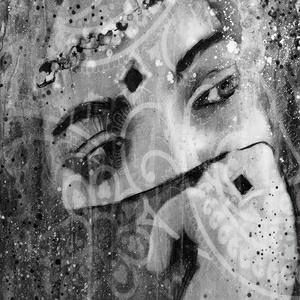 Арт-панель на холсте Alex Turco Middle East Glare Lady In Silver