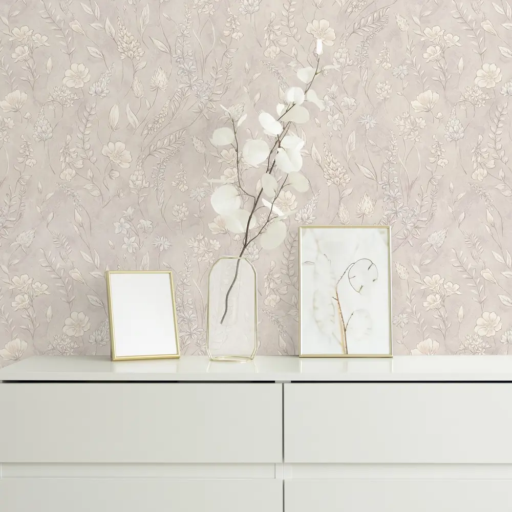 Обои флизелиновые Euro Decor Meadow бежевые 1.06 м ED7326-01 89441563 STLM-2177948 - Вид №4