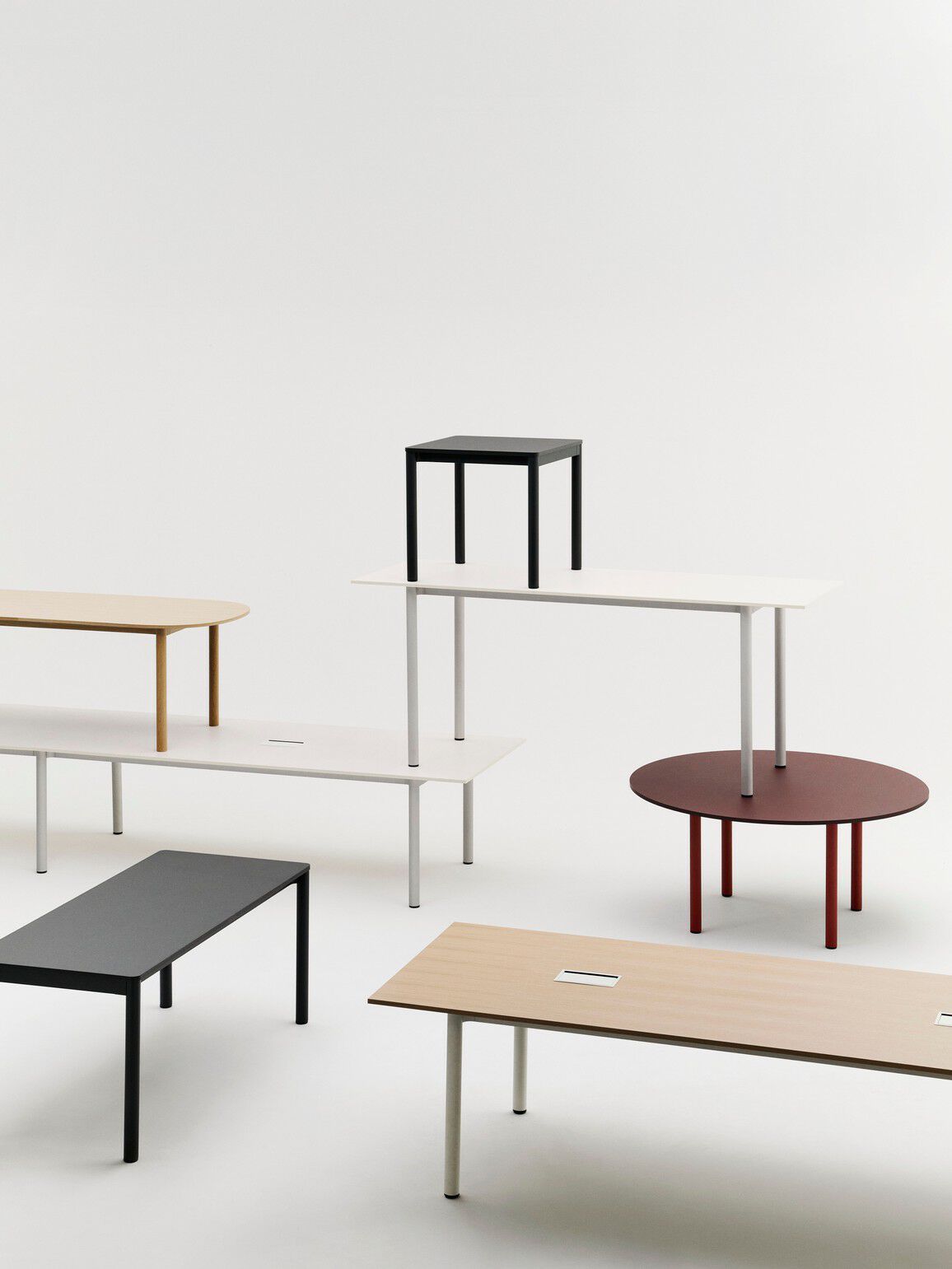 Овальный стол с алюминиевыми ножками или массивным дубом Hay пристройка ARCH-00085823 - Вид №5