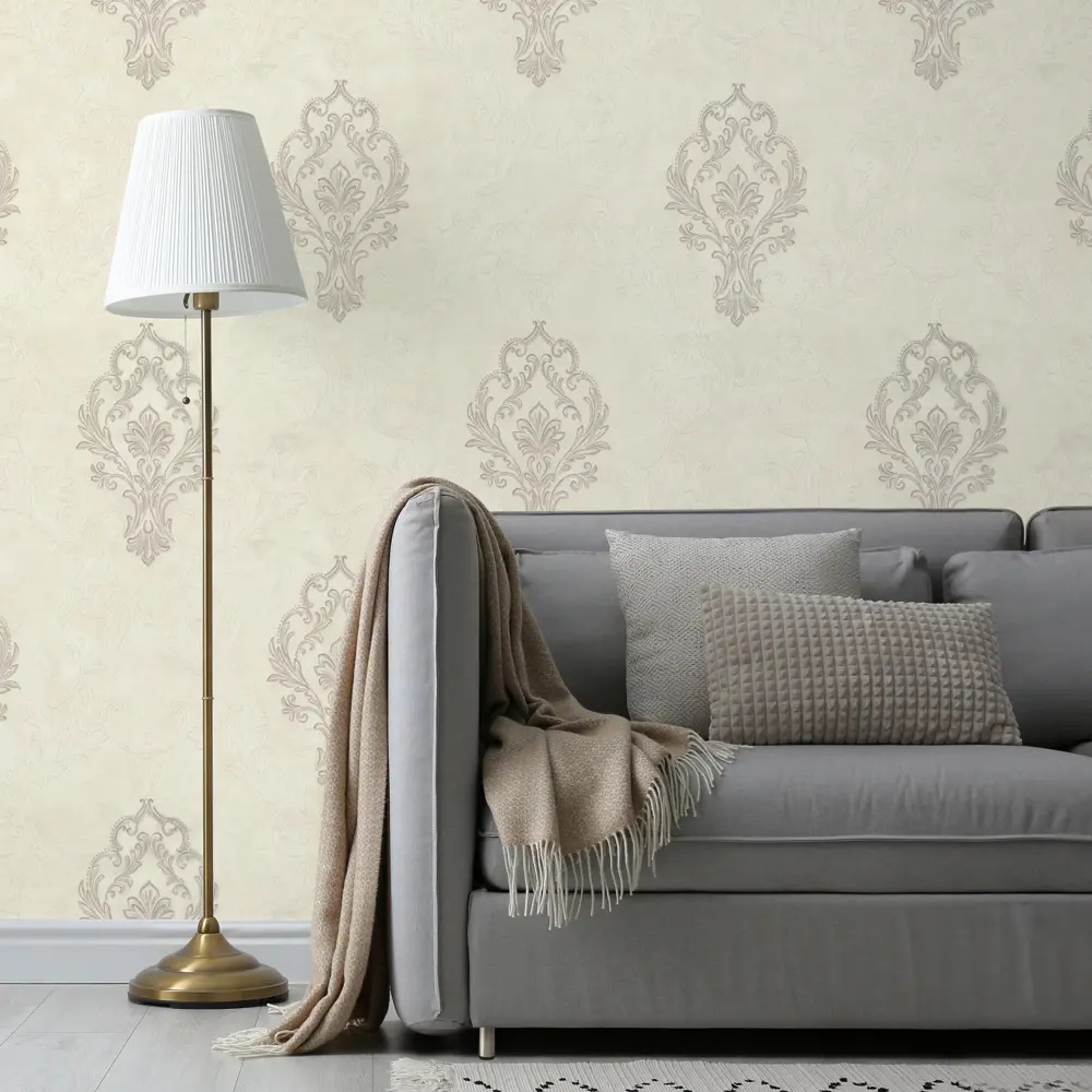 Обои флизелиновые Euro Decor Saphire бежевые 1.06 м ED7259-02 89456615 STLM-2130844 - Вид №4