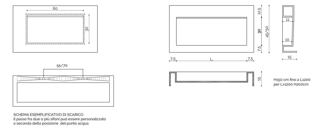 Подвесная раковина Corian® с столешницей Acquapazza Corian ® elements ARCH-00014849 - Вид №1
