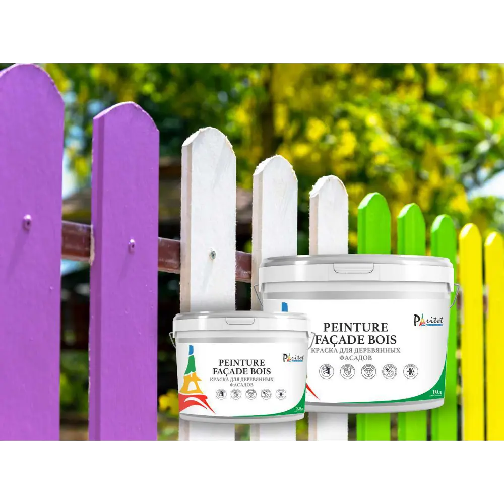 Краска для деревянных фасадов Paritet матовая цвет белый база A 2.5 л STLM-2199248 - Вид №3