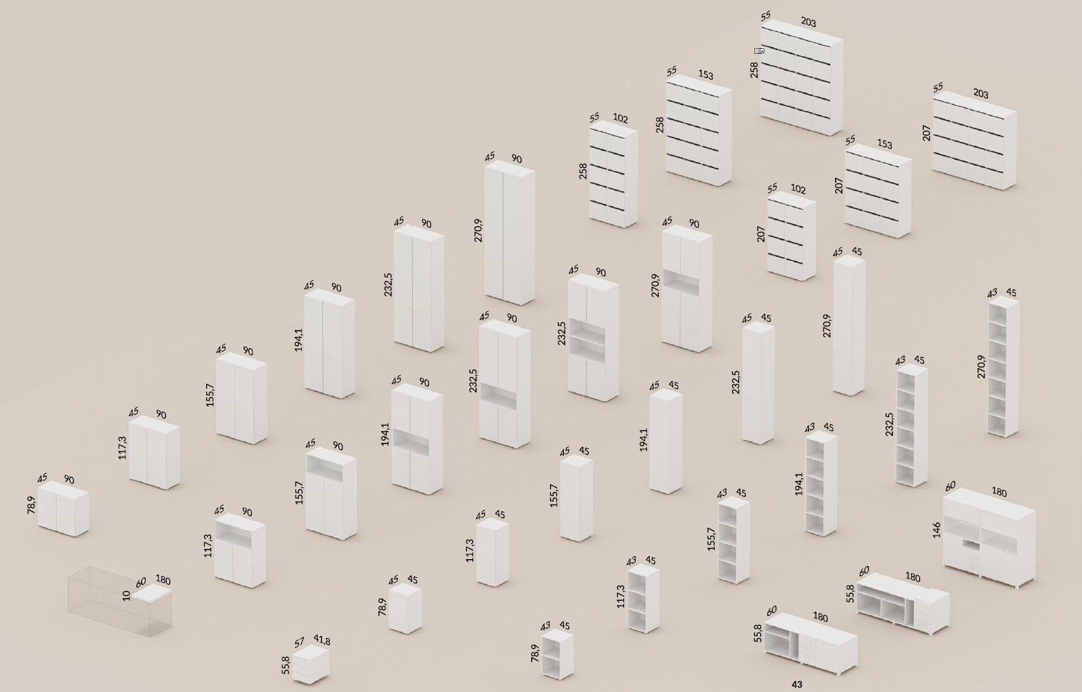 Исполнительный стол со встроенной полкой Archiutti Float Office ARCH-00011452