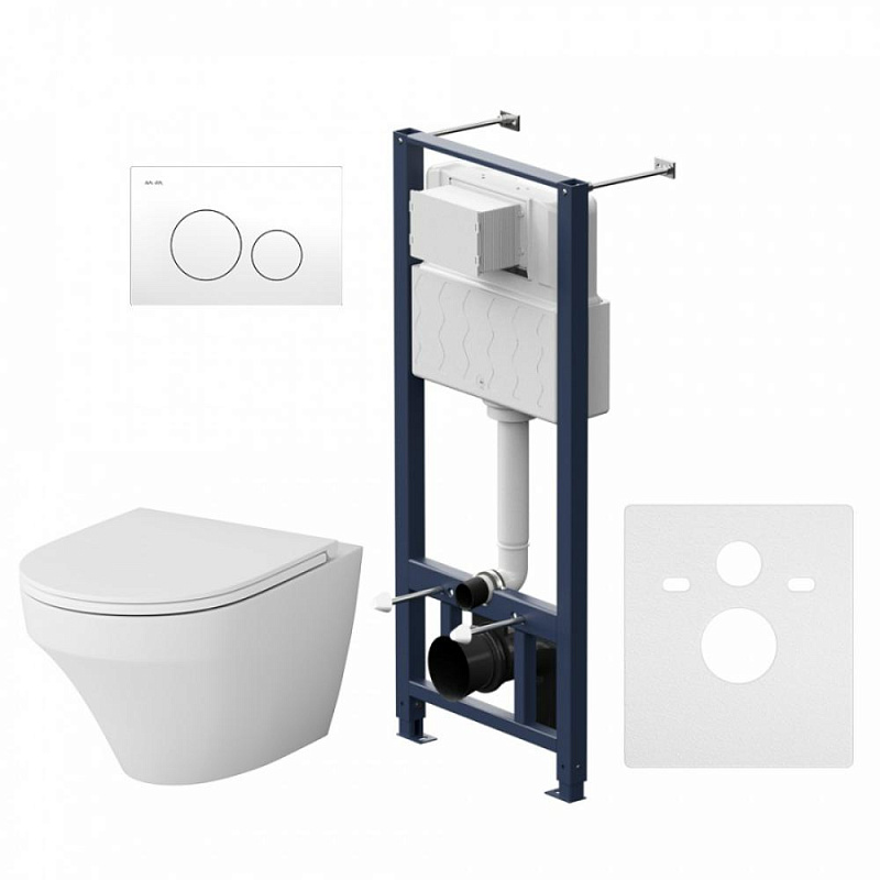 IS49001.501700 Инсталл с клав Pro L белый с подв унит FlashClean с сид м/л AM.PM Inspire