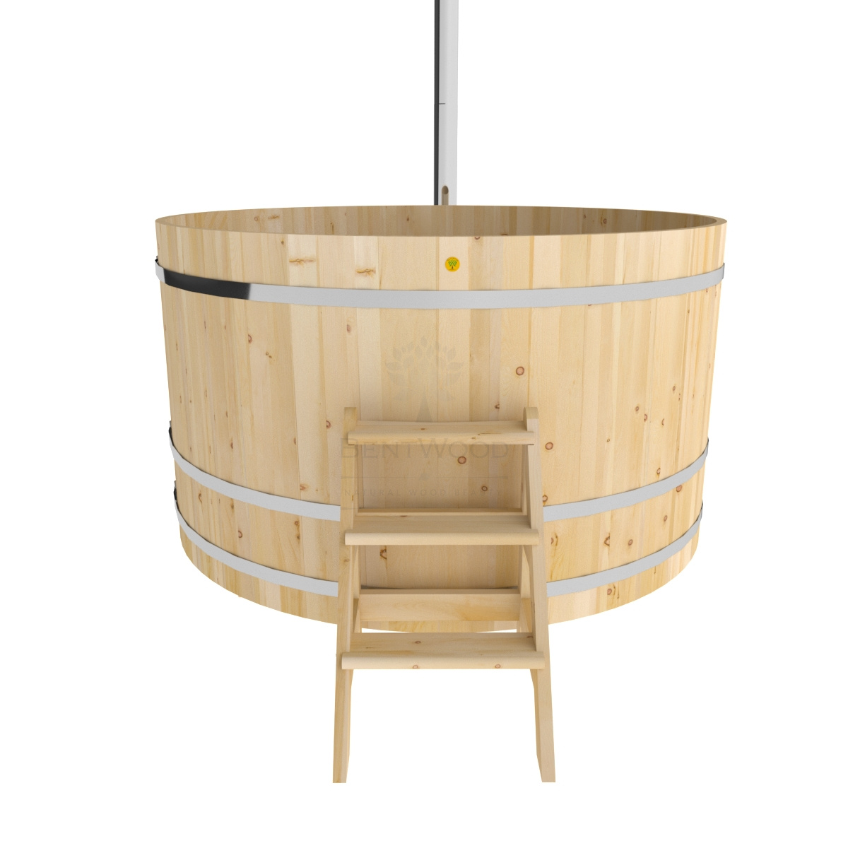 1619 Фурако из кедра D=2.1 с наружной печкой. Высота 1,2м. Исполнение "Стандарт". Alyarus  - Вид №2