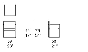 Съемный тканевый садовый стул с подлокотниками