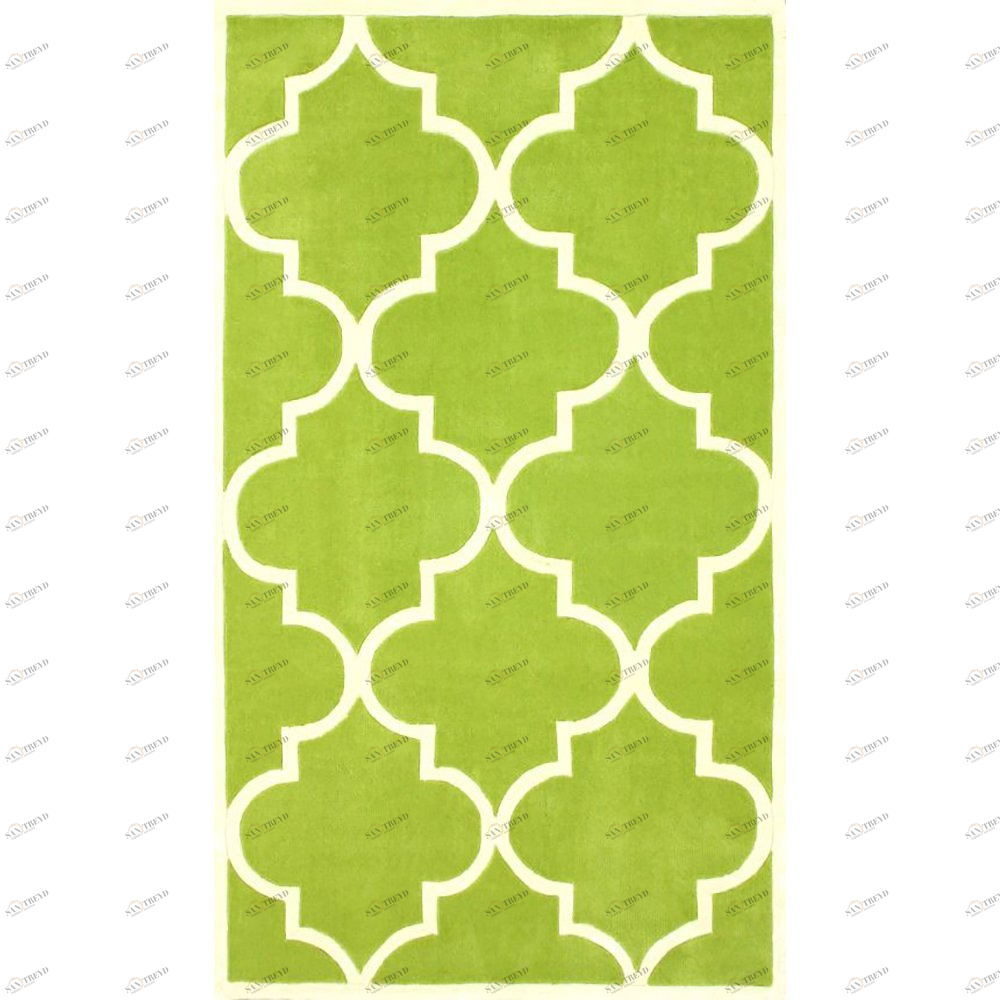 Ковер Trelli зеленый 240х330 DOLLY CAPRETS ДИЗАЙНЕРСКИЕ, ТРЕЛЬЯЖНЫЙ УЗОР 015132 Белый;зеленый 
