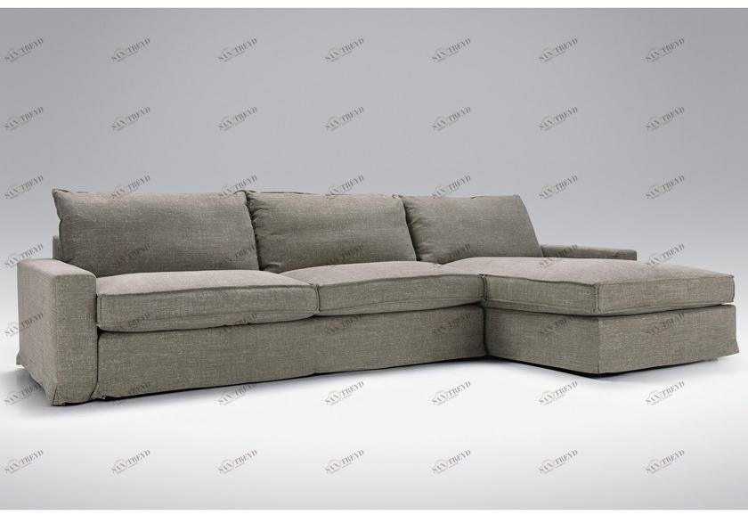 Sits Мягкий 4-х местный тканевый диван с шезлонгом Oscar sun-id-1349339