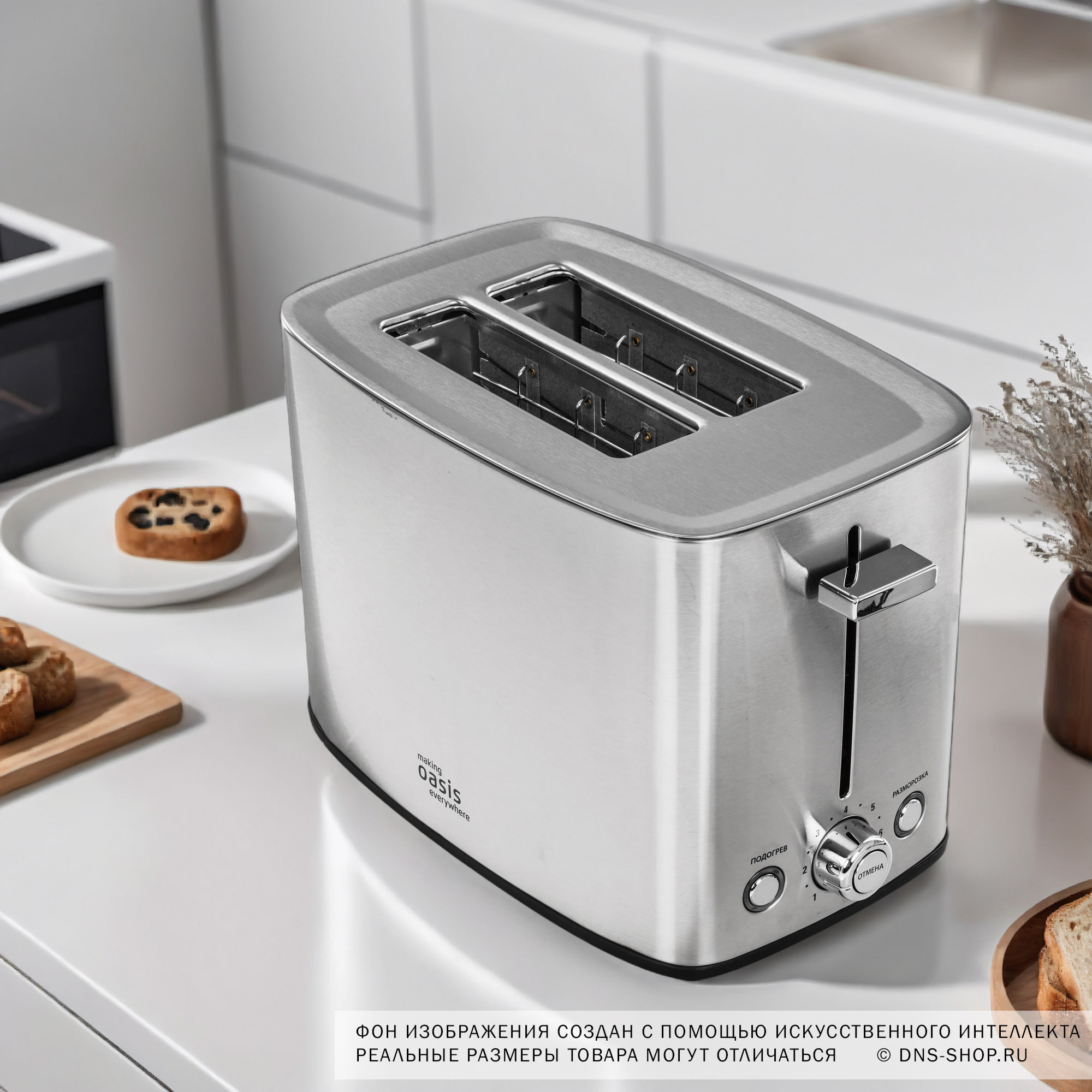 9135282 Тостер Oasis TR-2N серебристый STDN-0138090 - Вид №9
