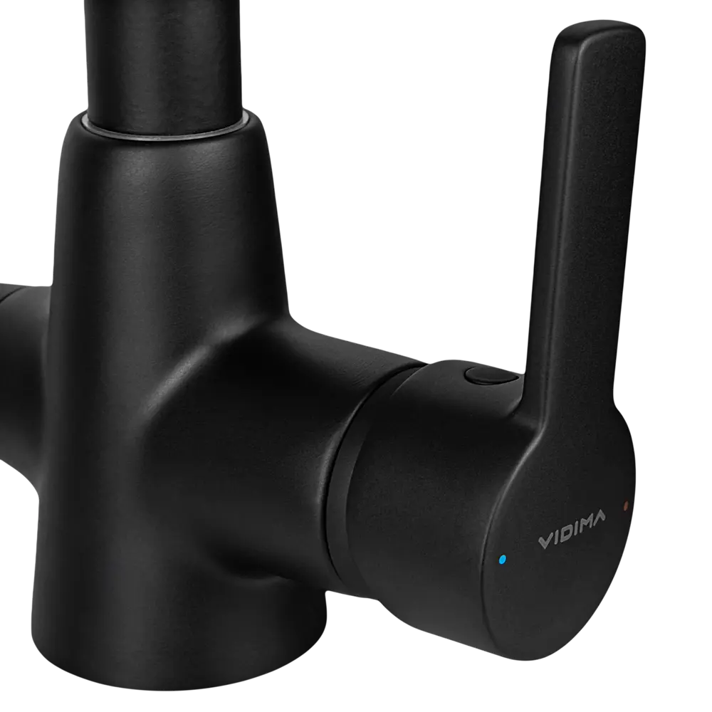 Кухонный смеситель Vidima Uno черный матовый с функцией фильтрации 89387355 STLM-1568791 - Вид №3