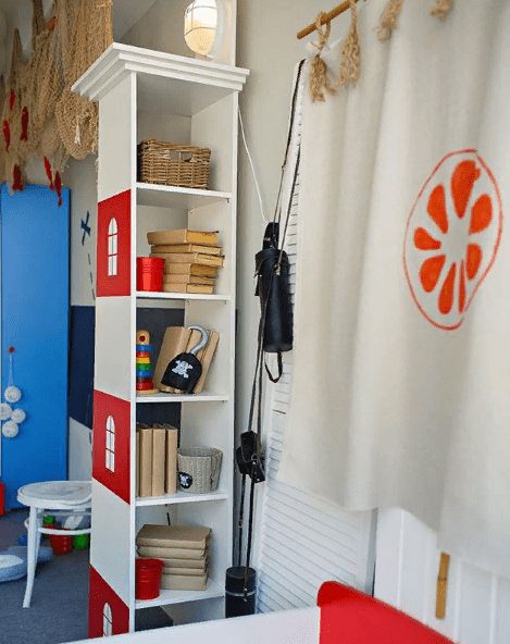 Детский стеллаж-светильник "Тортуга" МАНДАРИН ТОРТУГА 178765 Белый;красный Santreyd  - Вид №4