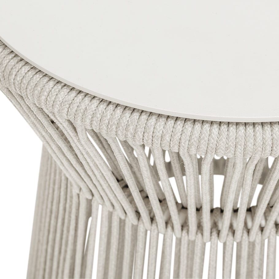 Круглый журнальный столик из морской веревки и алюминия JANUS et Cie узел ARCH-00100582 - Вид №6