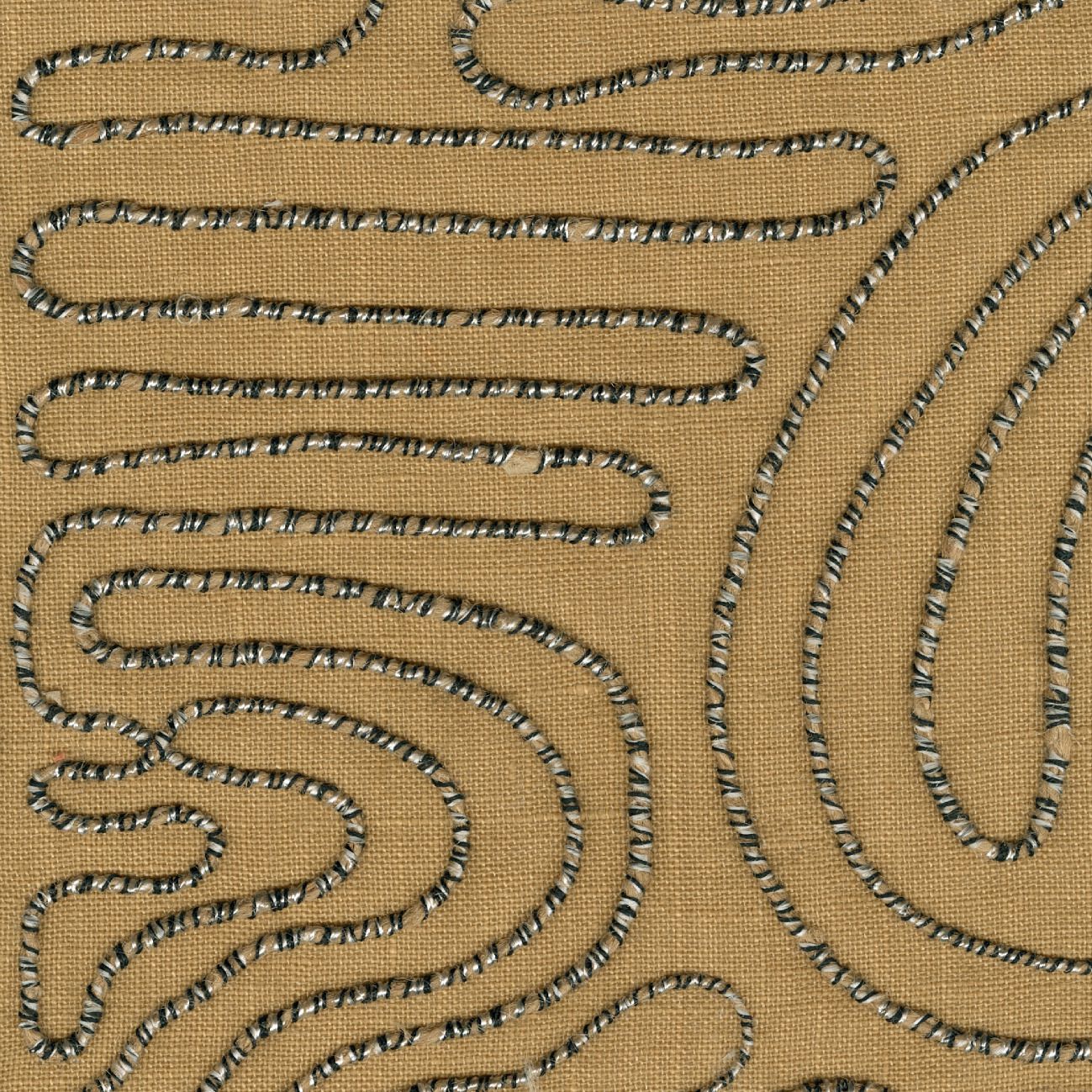 Льняная вышитая ткань Élitis Baléares ARCH-00028394 - Вид №5