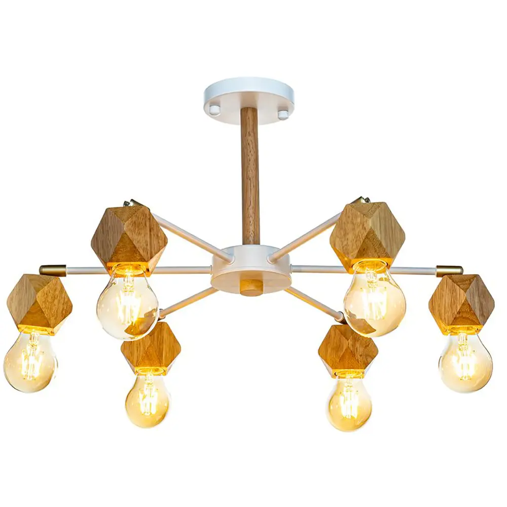 Люстра потолочная Lamplandia Woodland L1469, 6 ламп, 20 м², цвет белый STLM-2095057 - Вид №1