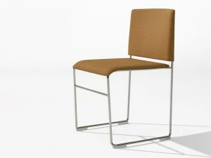 arper Санный стул с обивкой из ткани Stacy