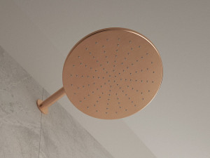 Латунная настенная круглая душевая головка с системой защиты от накипи