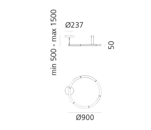 Светодиодный подвесной светильник из метакрилата Artemide Азбука света ARCH-00084230 - Вид №15