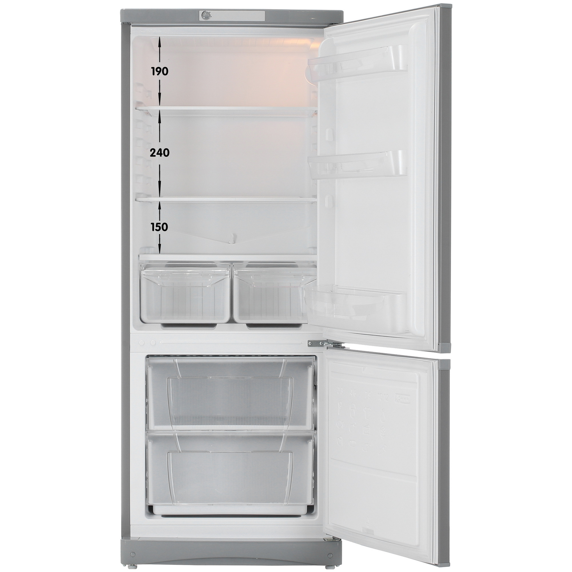 9183660 Холодильник с морозильником   Indesit ES 15 GA серебристый STDN-0146471 - Вид №1