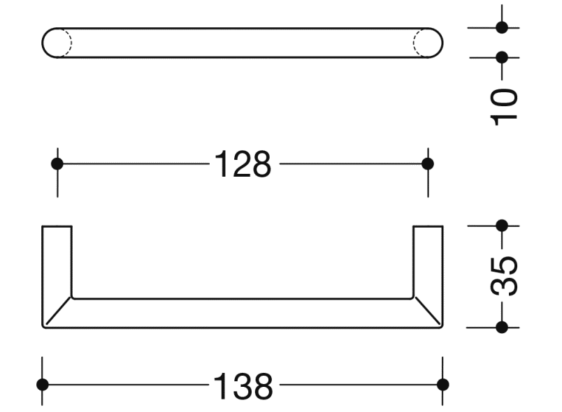 562.10.128 Мебельные ручки ø 10 мм HEWI USA Produkte  - Вид №16