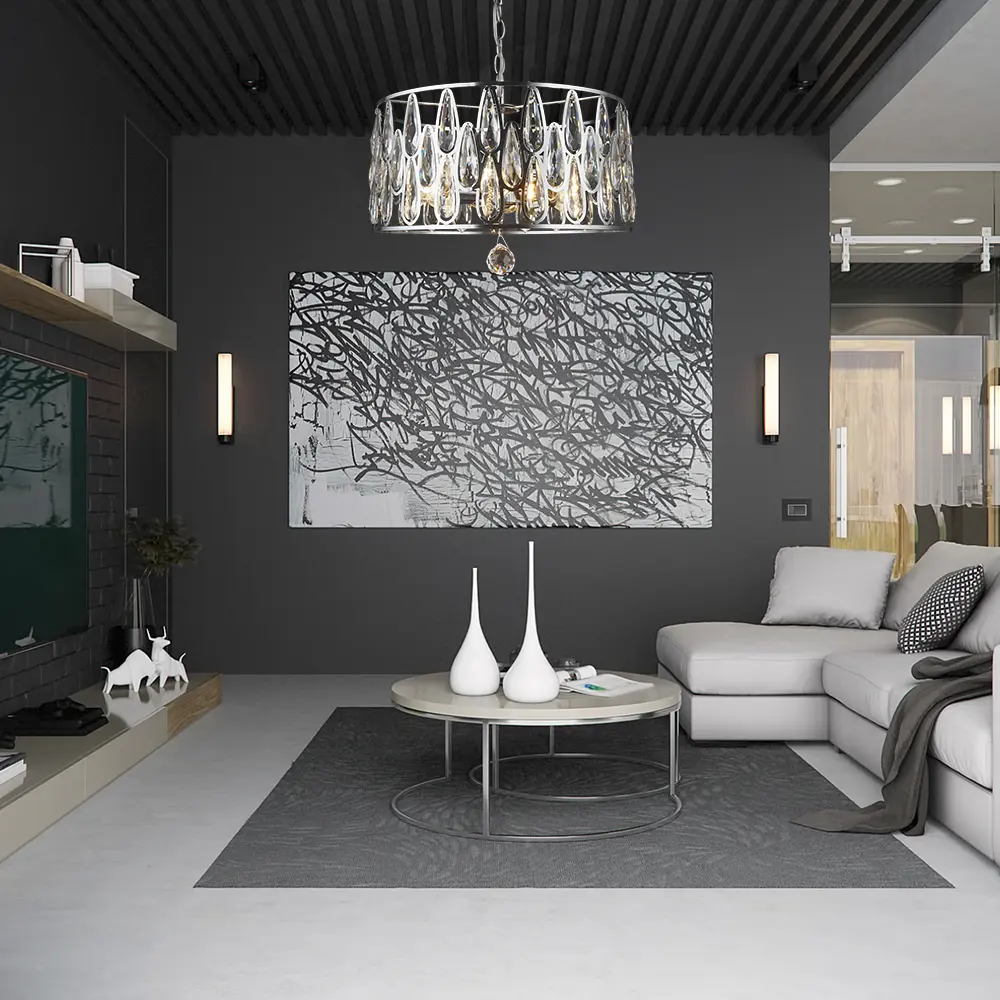 Люстра потолочная Семь огней Илана 6 ламп 18 м² цвет хром STLM-2131935 - Вид №11