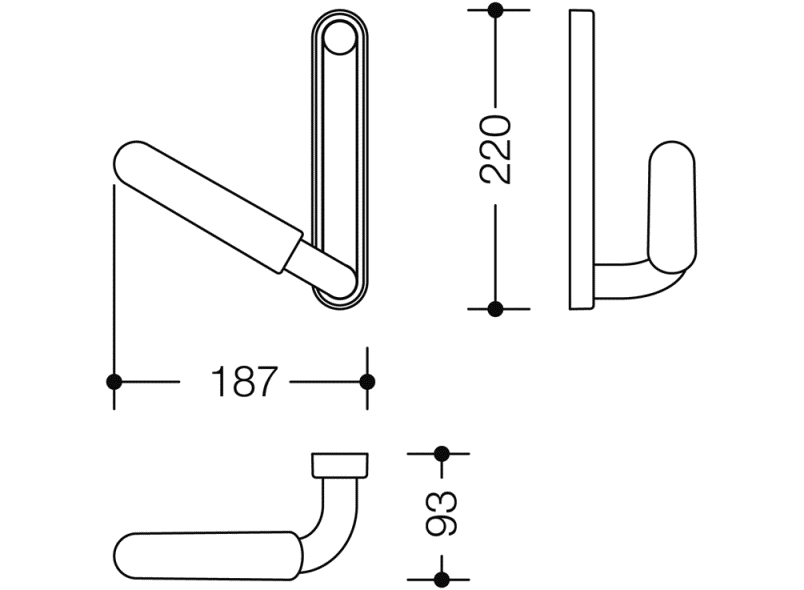 802.03.120R Ручка со знаком HEWI Serie 802 LifeSystem  - Вид №1